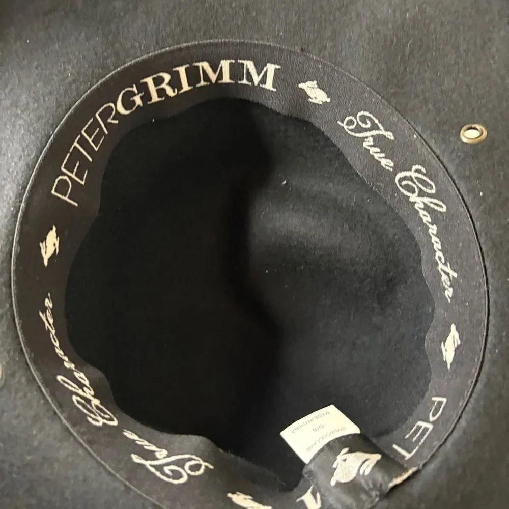 Peter Grimm Black Hat O/S Good Preworn Condition